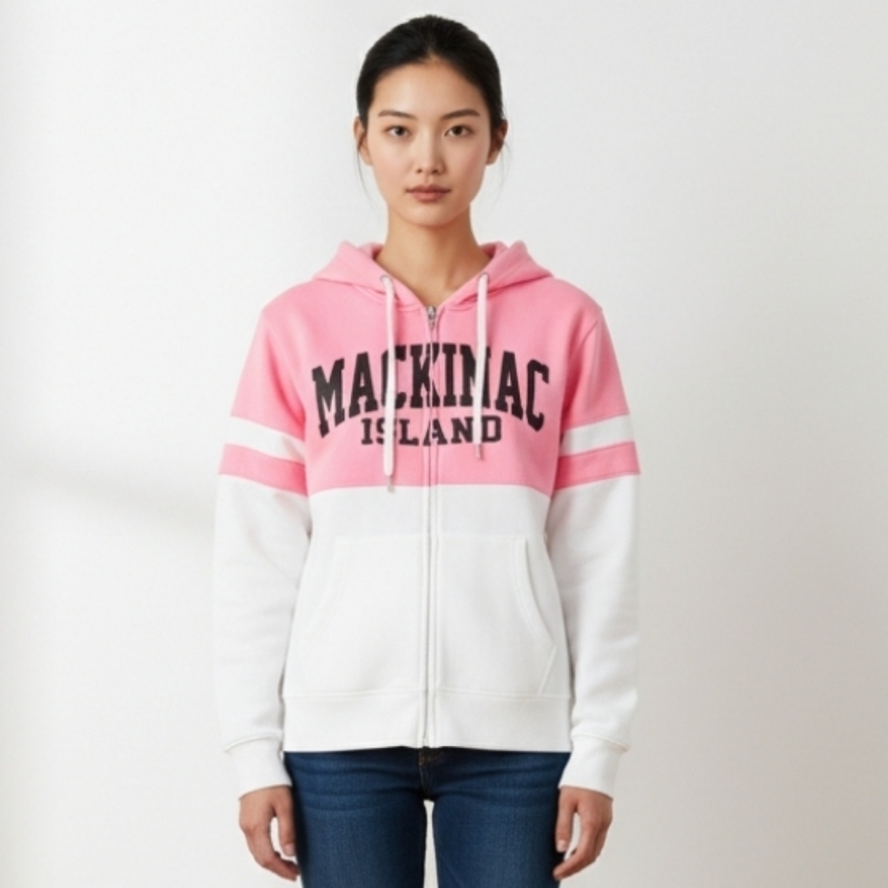 Exist Pink and White Hoodie